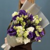 9 фиолетовых и белых махровых эустом